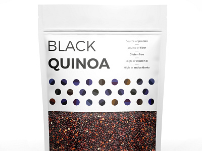 Black Quinoa black quinoa grains illustration illustrator nut packaging pattern quinoa seed simple