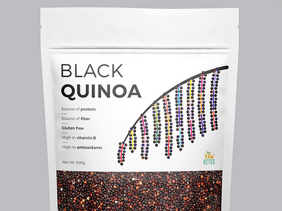 Black Quinoa creative geometric grains health illustration illustrator nut packaging quinoa seeds vector
