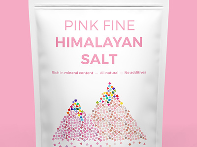 Pink Fine Himalayan Salt colorful creative himalaya illustration illustrator packaging pattern pattern design pink salt vector