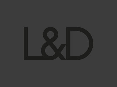 L&D Studio black custom gray illustrator lettering logo logodesign logotype minimal minimalist logo simple