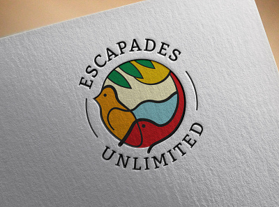 Escapades Unlimited 3 agency beach bird branding color elephant high end logo design premium sri lanka stroke tour tropical