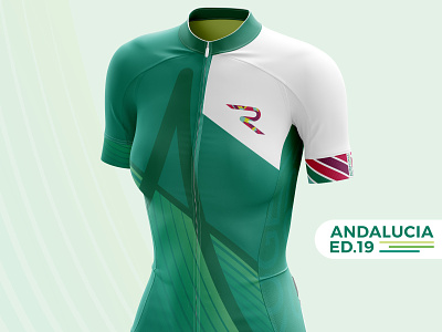 Andalucía Edition 2019 andalucia colorfull cycling details flag fluor geometric gradient green illustrator jersey design maillot photoshop rogersport