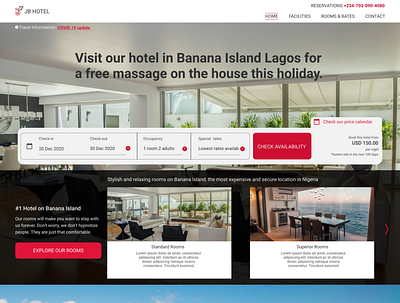 JB Hotel Website Design hotel hotel website ui uidesign website design websites