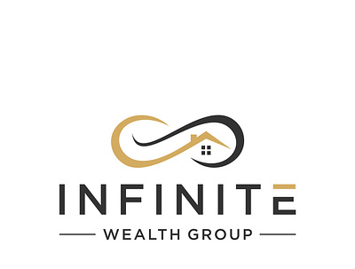 infinite home logo design inspiration architecture branding design gold graphic design home house illustration infinite infinity logo luxury real estate realty unlimited vector wealth