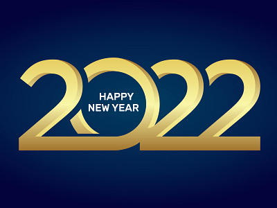 Happy New Year 2022 Vector Template 2022 december