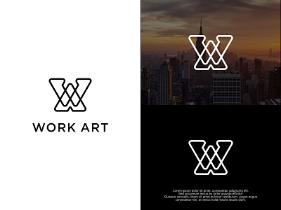 WA Letter Logo Design Inspire lettering