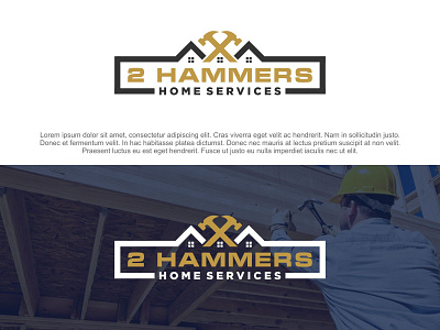 2 HAMMERS Logo Design Inspire 2 roof