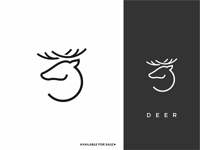 DEER Logo Design Vector animals deer graphic design head logo vector