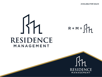 RM Letter Logo Design Vector abstract apartment brokerage graphic design home initial letter line logo real estate realty rm vector