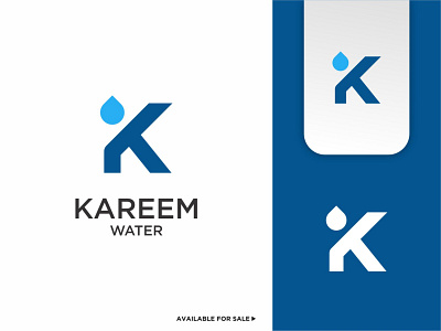 K Letter With Water Logo Icon