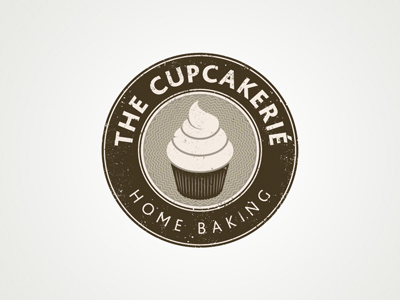 The Cupcakerie logo vintage