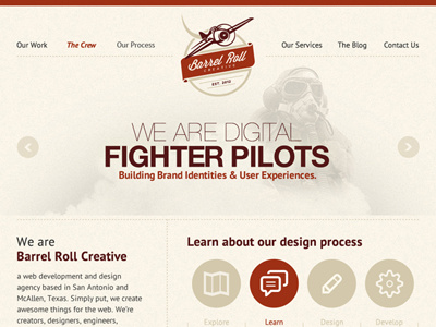 Barrel Roll Creative barrel roll creative burgundy old pilot plane startup texture vintage web design