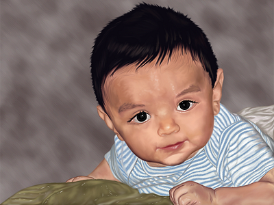 Little Jay baby digital digital painting drawing painting photoshop portrait wacom