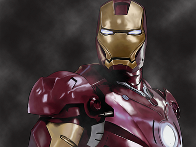 Iron Man avengers digital digital painting digital portrait drawing iron man photoshop portrait tony stark wacom