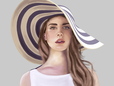 Lana Del Rey adonit apple digital digital painting digital portrait drawing illustration ipad lana del rey painting portrait procreate