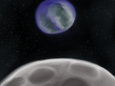 View From the Moon adonit apple canvas digital digital painting drawing earth ipad moon painting procreate space