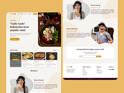 Resepin - The Indonesian Food Recipes Website figma food landing page ui uidesign user experience user interface ux uxdesign web design website website design