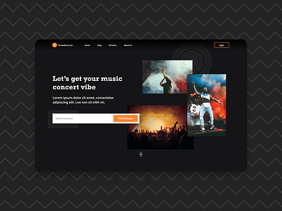 Crowdsurf.inc concert landing page onboarding search uidesign user experience user interface ux webdesign website