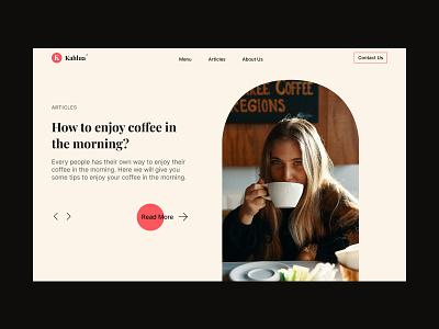 Kahlua - Coffee Shop Landing Page coffee shop design ui uidesign user experience user interface ux website