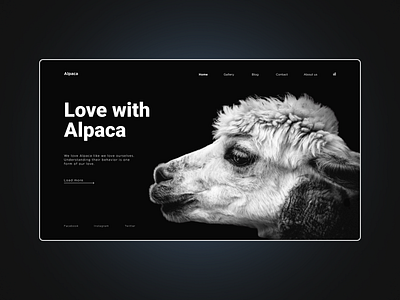 Alpaca: Hero Web Screen Mockup