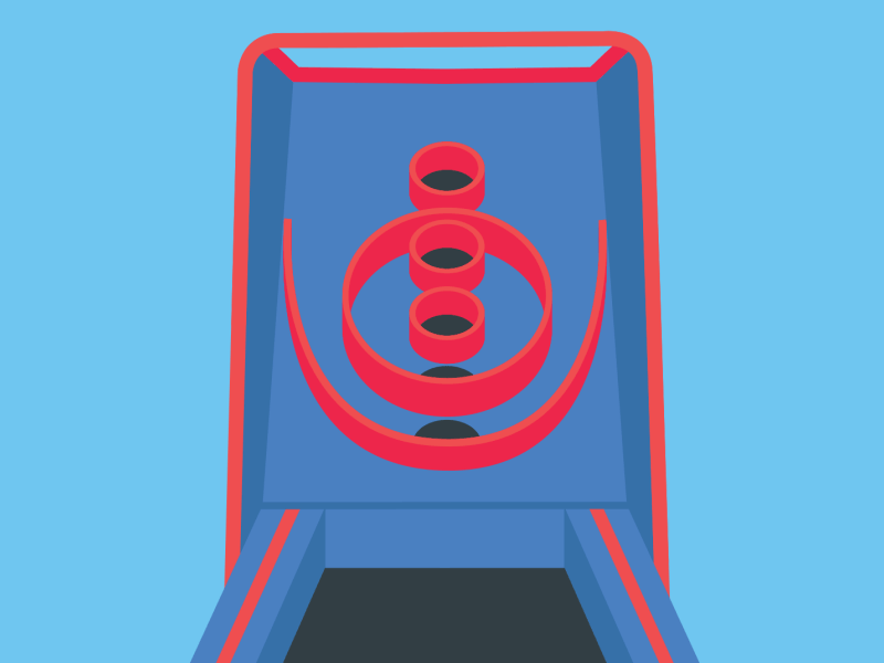 Skee Ball arcade ball games gif loop machine skee