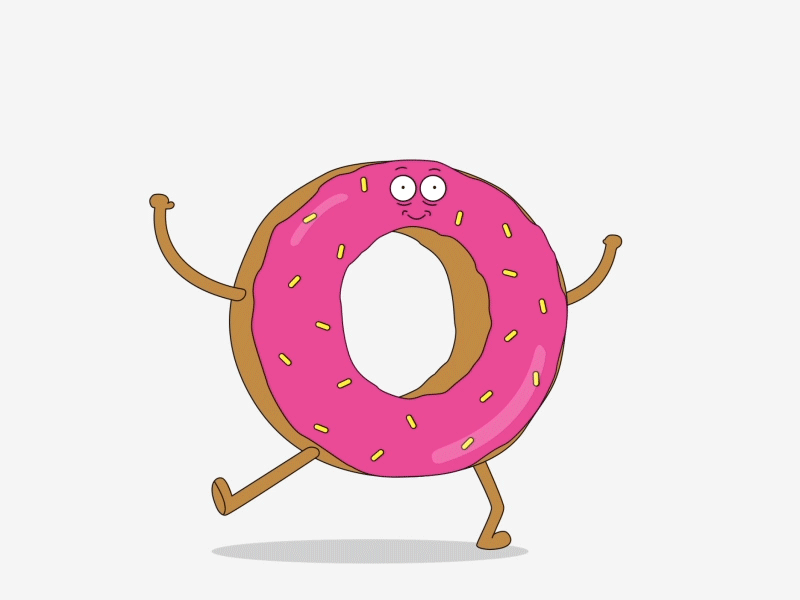 Doughnut Trip after dance dancing doughnut effects food gif joy jump sugar