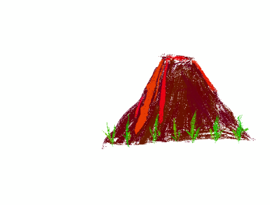 An eruption