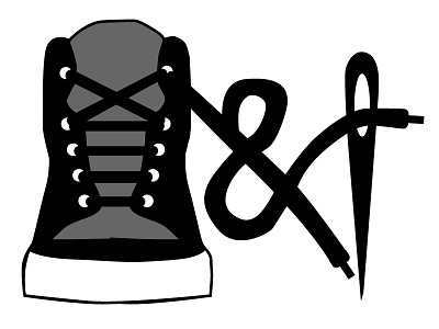 Kicks & Threads ampersand brand branding identity illustration illustrations needle promotion self promotion shoes street
