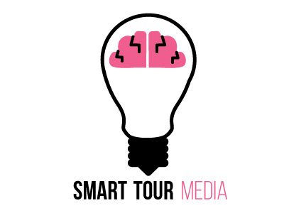 Smart Tour brain brand branding graphic design graphics head illustration illustrations logo logo design mind smart