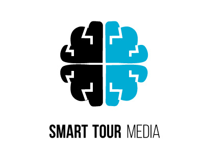 Smart Tour Media 04 brain brand branding graphic design graphics head illustration illustrations logo logo design mind smart