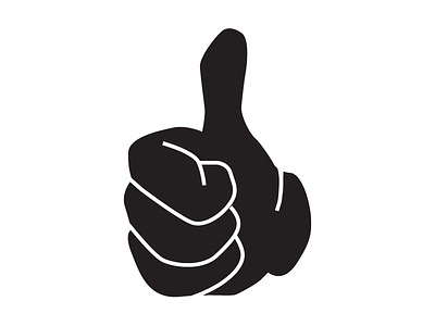 Thumbs Up black and white doodle facebook hand icon icon design illustration like logo logo design thumb thumbs up