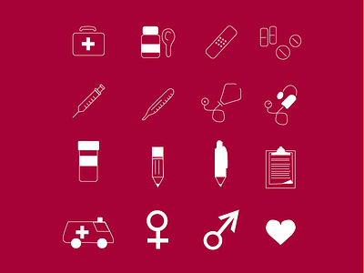 Icons brand branding doctor health hospital icon design icons illustration logo design logos needles pills