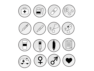 Icons 02 brand branding doctor health hospital icon design icons illustration logo design logos needles pills