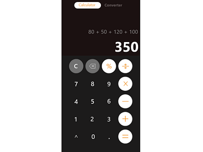 Calculator animation app dailyui design illustration typography ux web