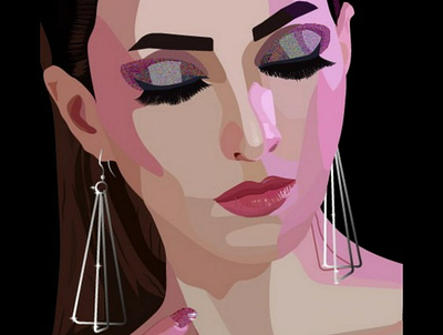 DUAL TONE ILLUSTRATION adobe illustrator blogger design digital illustration digitalart eye makeup fashion illustration makeup vector