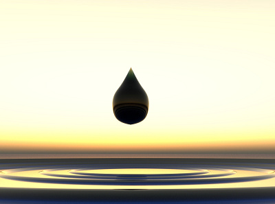 Water Droplet Render digital art illustration nature subtle