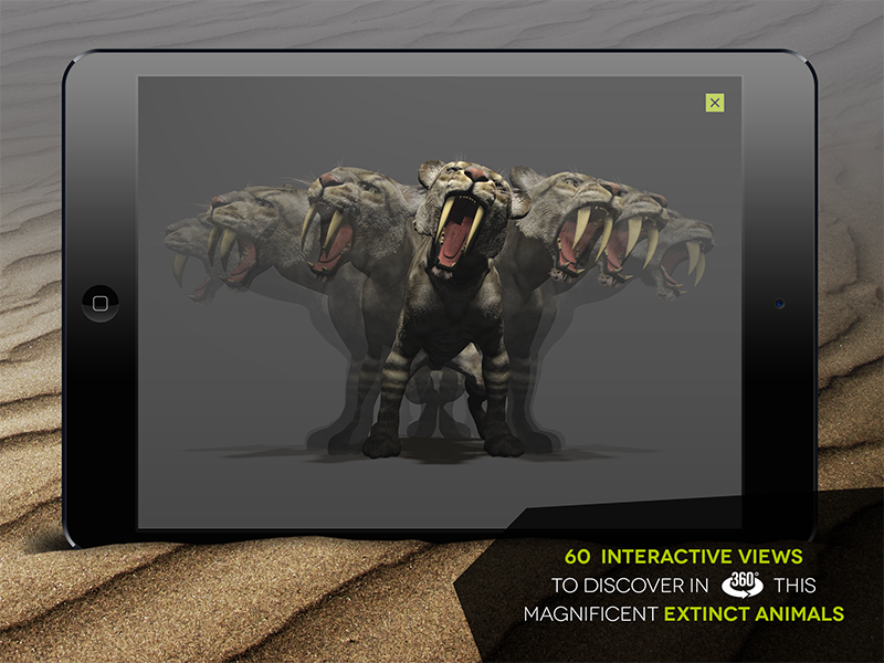 Creatures from the past 360 view prehistoric ipad app animal