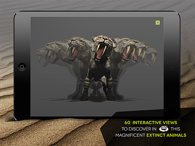Creatures from the past 360 view animal app ipad prehistoric