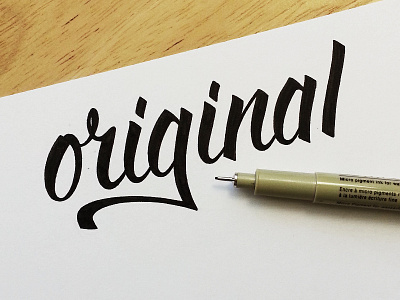 Original Ink hand lettering lettering script typography