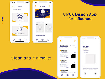 UI/UX Design For Influencer App