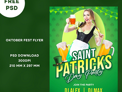 Template St Patrick Day Flyer Free PSD design festival flyers flyer design flyer template free flyers download graphic design psd download psd template st patricks day