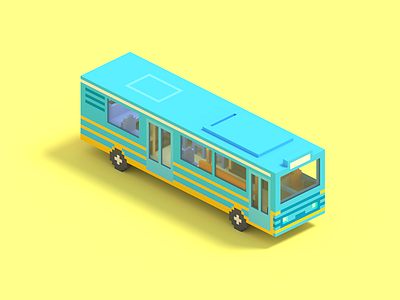 Bus 3d magicavoxel