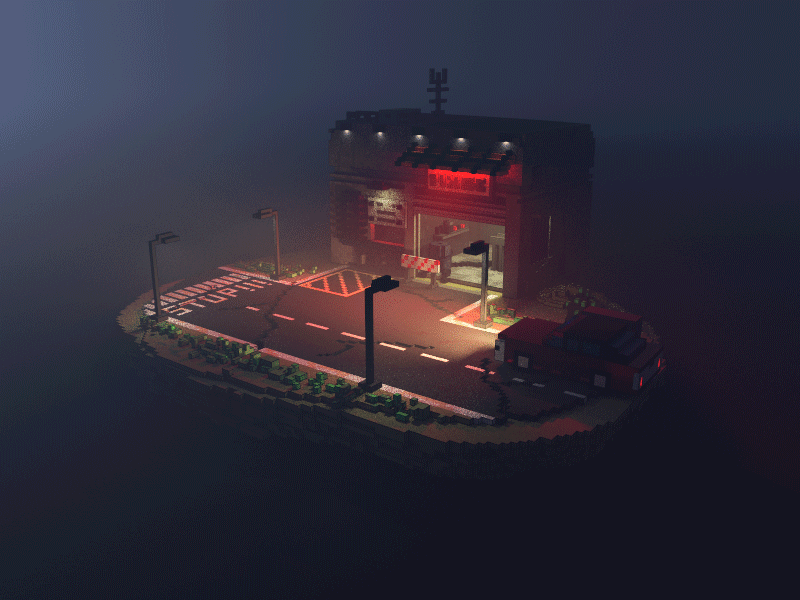 Lost the way 3d animation c4d magicavoxel