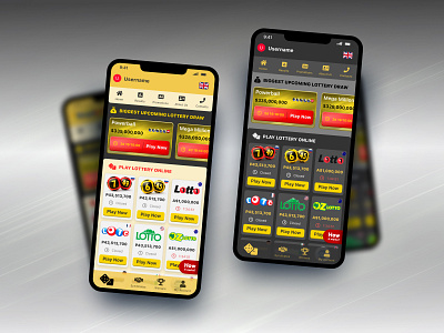 lottery mobile app interface app design game lotto mobile ui