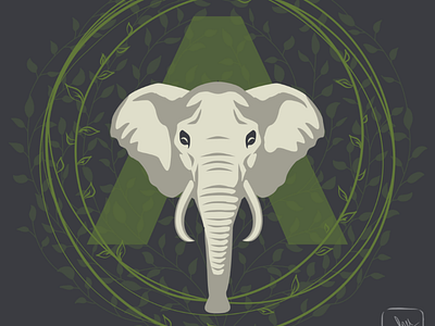 Asian Elephant illustration