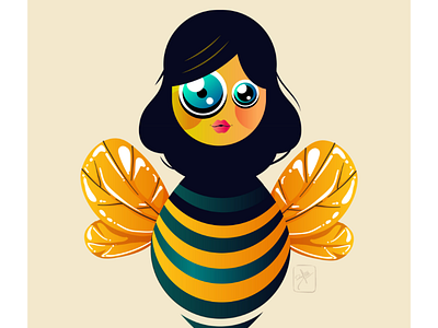 Bee illustration vector graphics