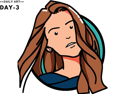 daily art -DAY-3 art avatar beautiful beauty cute design flat illustration pretty vector