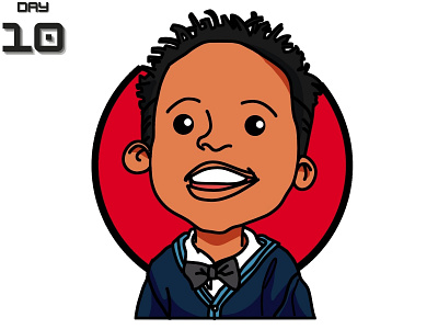 daily art -DAY-10 art avatar blackboy boy cute design flat happy illustration smile vector