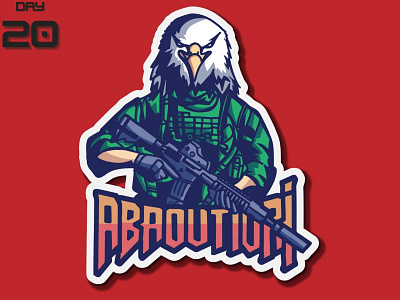 daily art -DAY-20 art avatar branding design eagle flat game logo illustration logo mascot design mascot logo mascotlogo soldier special forces vector