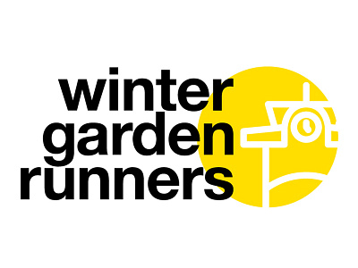 Winter Garden Runners - Logo Design brand brand design branding florida helvetica identity logo design running yellow